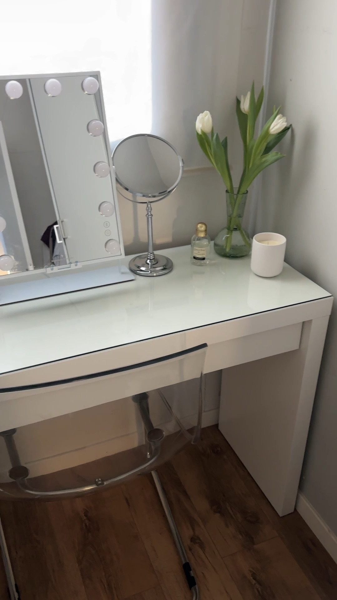 It took me way too long to make this $100 IKEA decision to change my vanity setup. This year my resolutions are full of getting my spaces organized, working for me in the way I need them to, and spruced up with my personality… slowly but surely. Starting with my vanity 🤍

#LTKBeauty #LTKHome