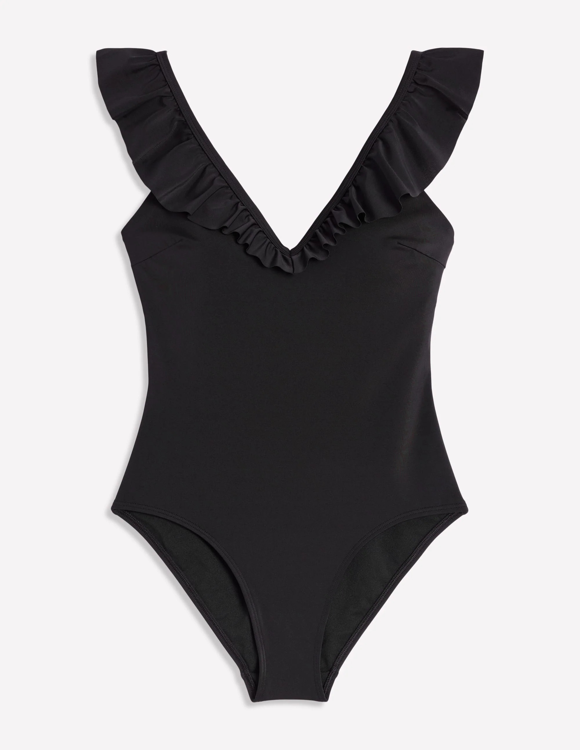 Evia Ruffle Swimsuit-Black | Boden (US)