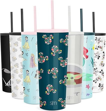 Simple Modern Disney Character Insulated Tumbler Cup with Flip Lid and Straw Lid | Reusable Stain... | Amazon (US)