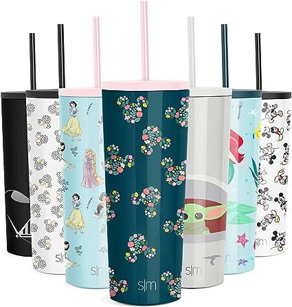 Simple Modern Disney Character Insulated Tumbler Cup with Flip Lid and Straw Lid | Reusable Stain... | Amazon (US)