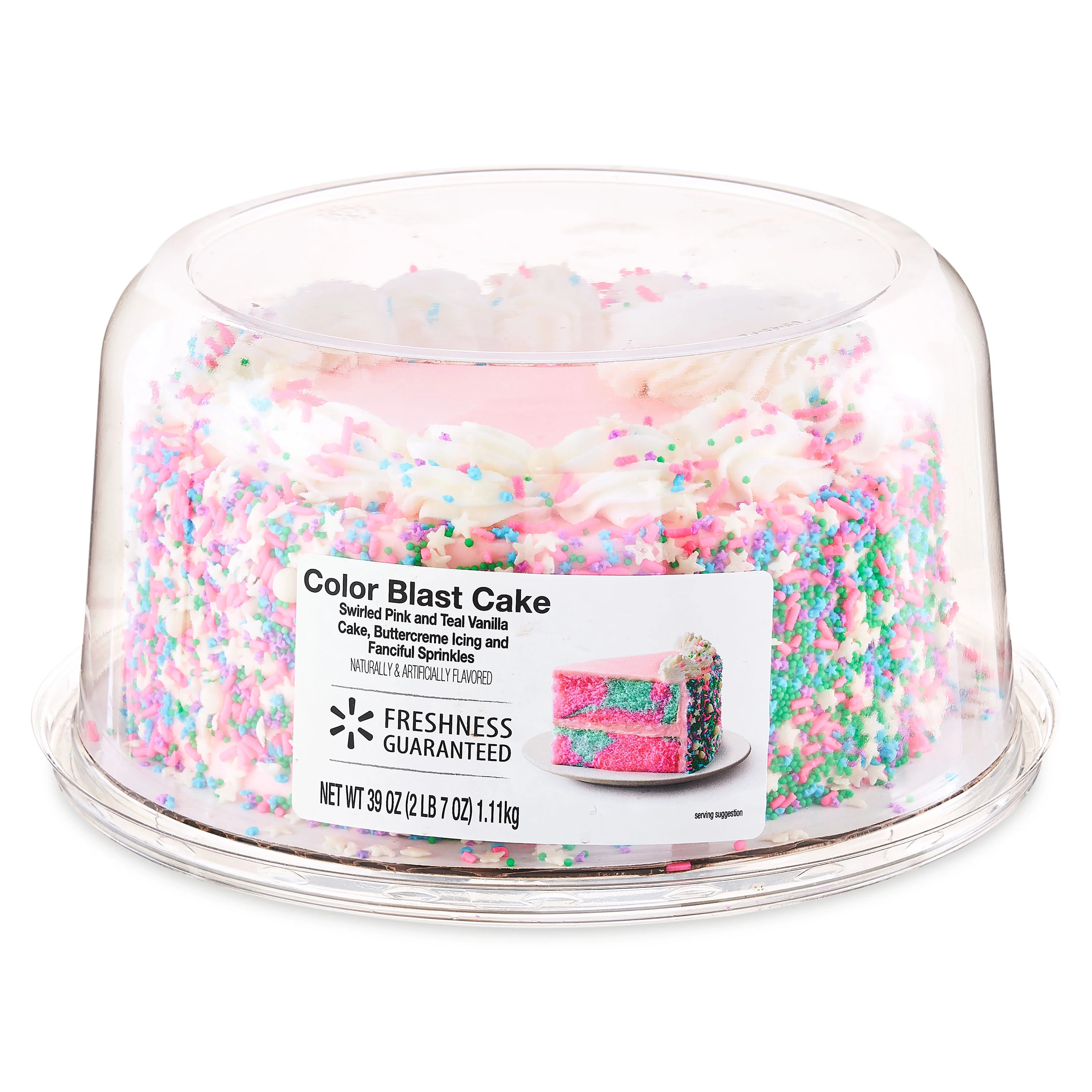 Freshness Guaranteed Color Blast Cake, Buttercreme Icing, 39 oz - Walmart.com | Walmart (US)