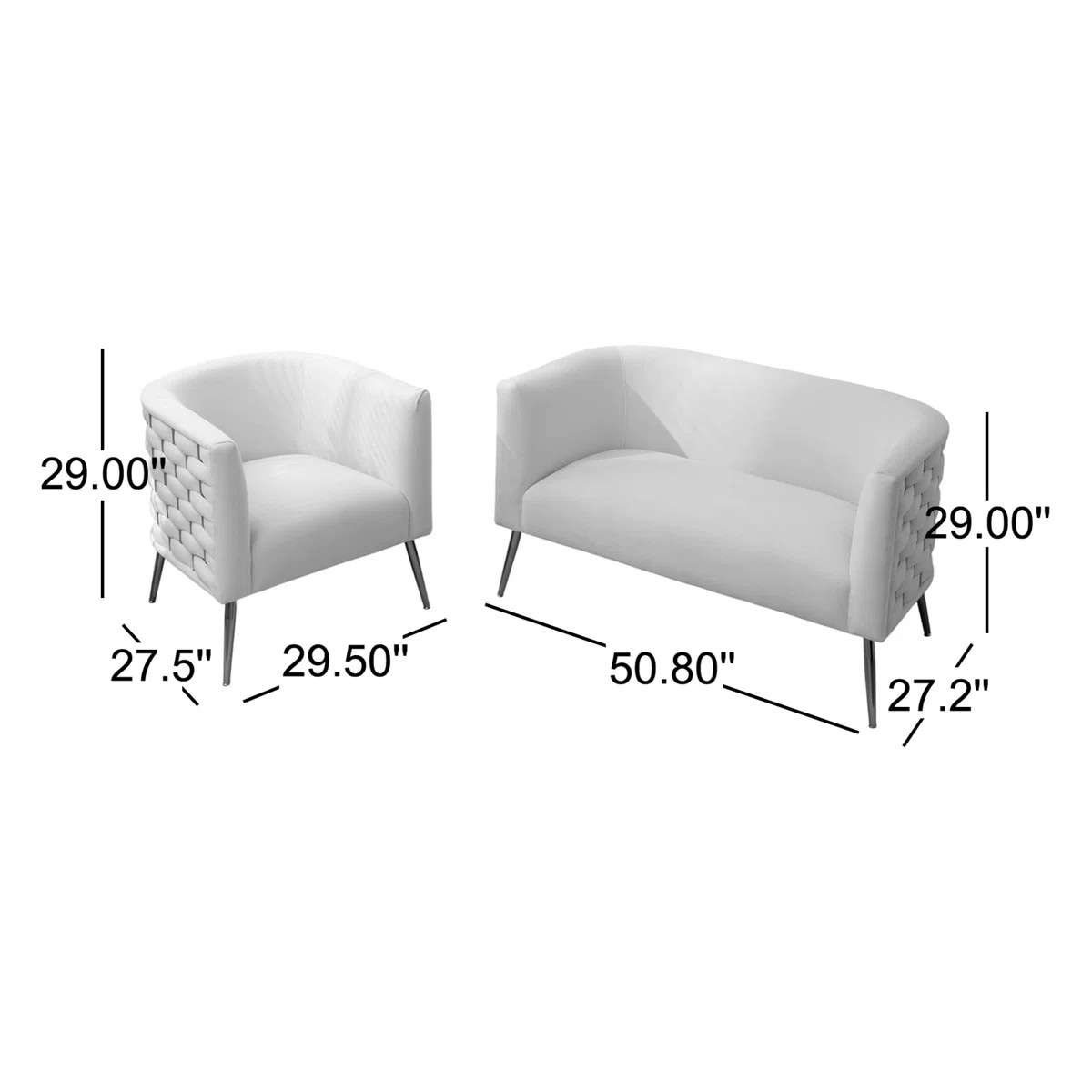 Cristen 2 - Piece Velvet Living Room Set | Wayfair North America