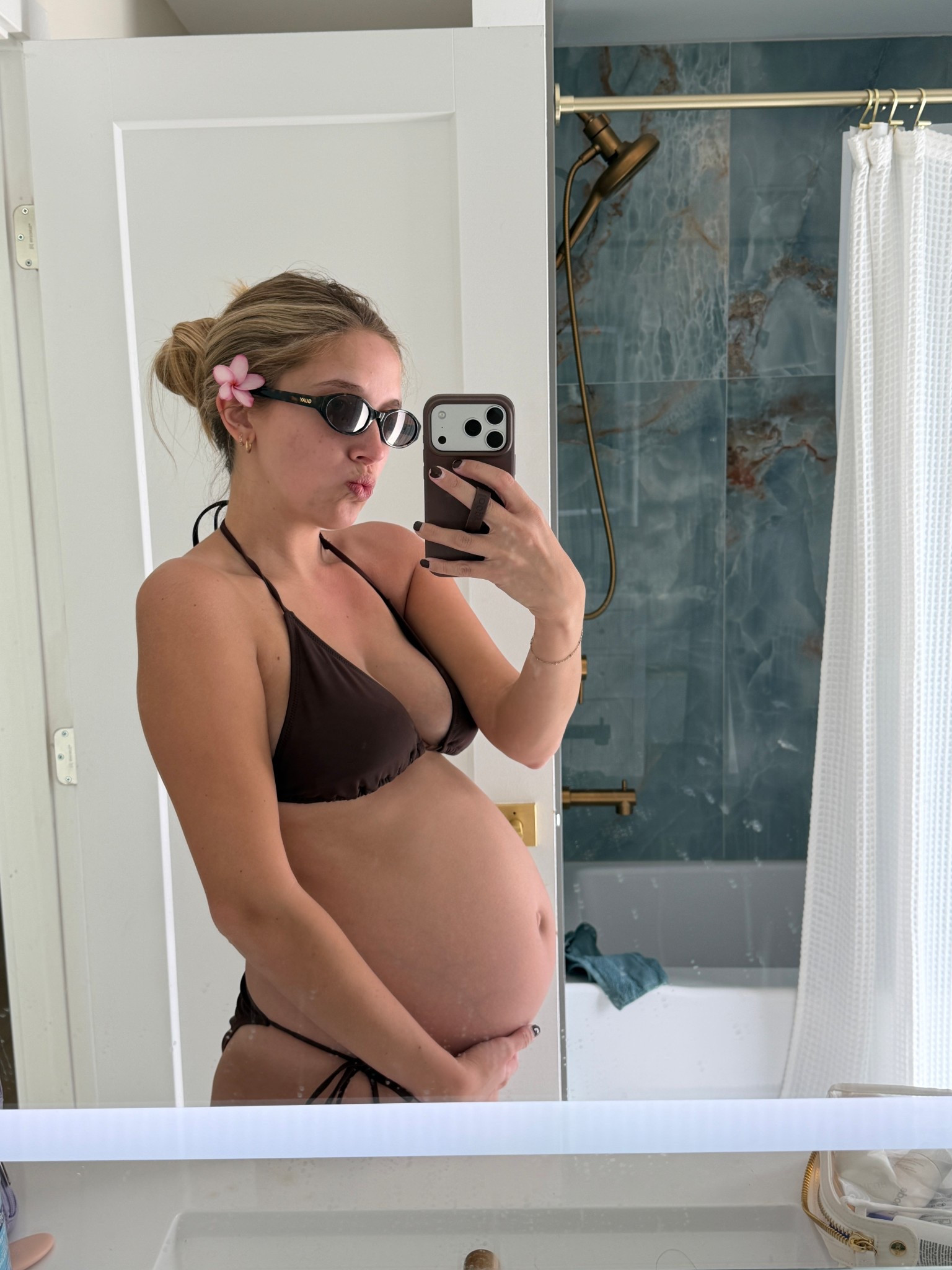 The BEST phone case. Has a hook so you can carry all the things 🤍✨ + I sized up to a size large in the swimsuit 

#LTKdayinmylife #LTKmomlife #LTKBump