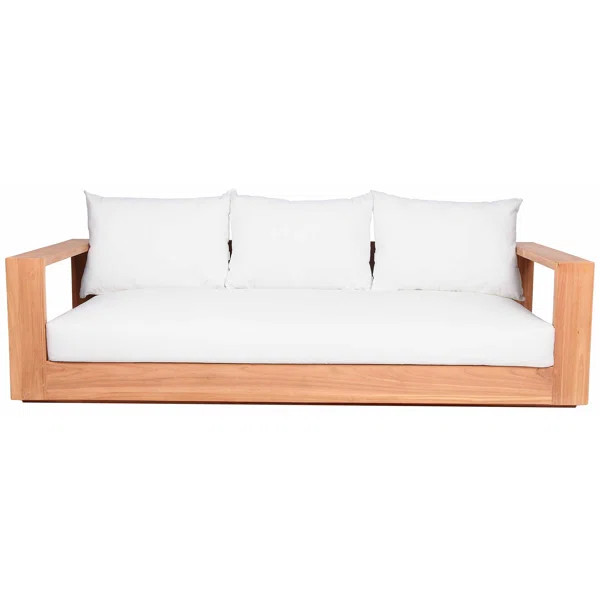 Elberon 87'' Teak Outdoor Sofa | Wayfair North America