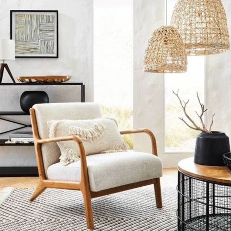 Mid-century modern living room on a budget.

Console table
Entryway table
Entry
Arm chair
Area rug
Throw rug
Woven light fixture
Seagrass
Coastal
Modern beach
Mountain house
Home decor
Target finds
Pendant light
Value


#LTKfamily #LTKstyletip #LTKhome