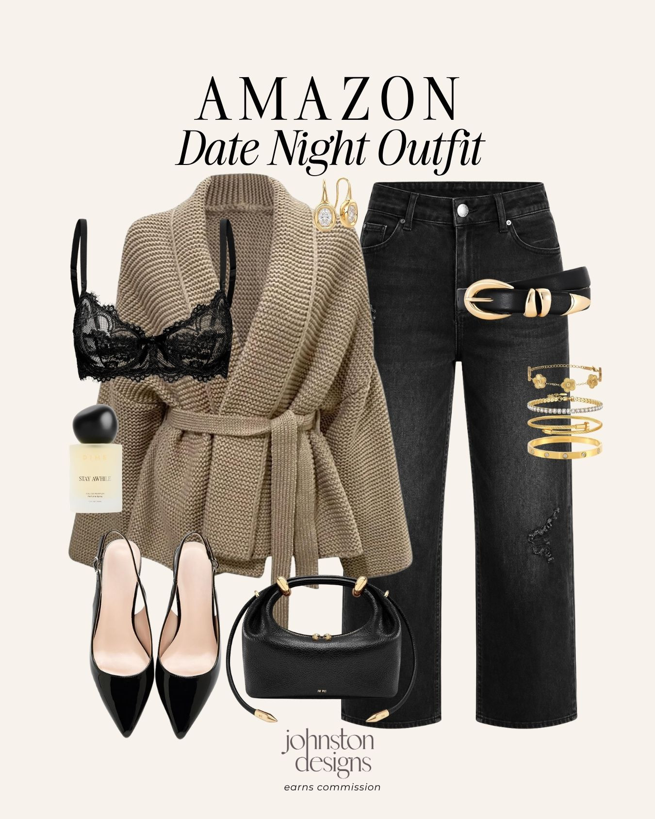 Cozy, romantic and perfect for a fall date night. ❤️ Layer delicate lace under a belted knit cardigan, then add black denim, patent heels and gold jewelry for a softly feminine look with just the right amount of glamour.

Amazon date-night outfit, cozy romantic style, fall dinner outfit, belted knit cardigan, black jeans outfit, feminine Amazon fashion, patent slingback heels, romantic autumn outfit

#amazonfashion #amazonfinds #datenightoutfit #romanticstyle #cozyfashion #falloutfit #femininestyle #affordablefashion #amazonstyle
 

 #LTKootd #LTKSeasonal
