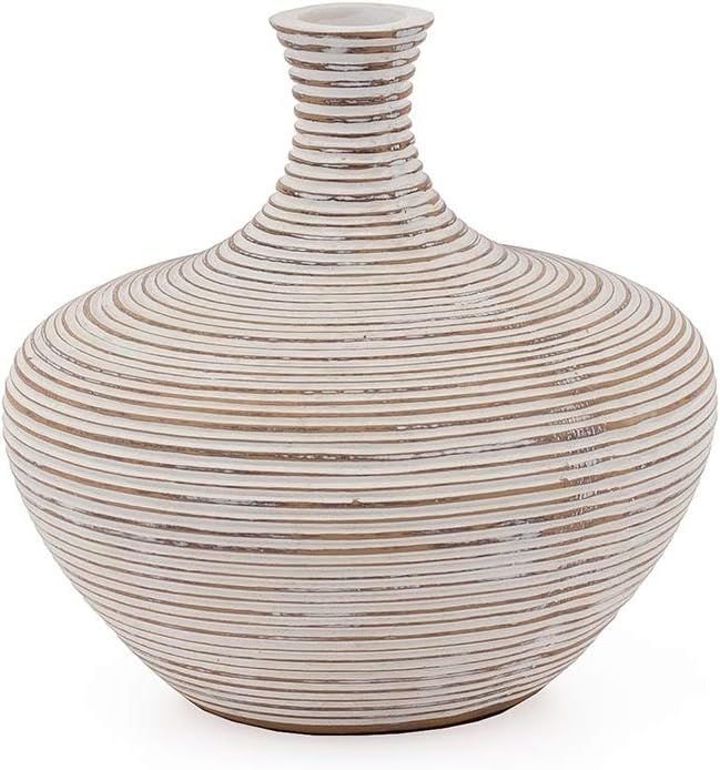 Torre & Tagus Colombo Vase, WIDE, WHITE | Amazon (US)