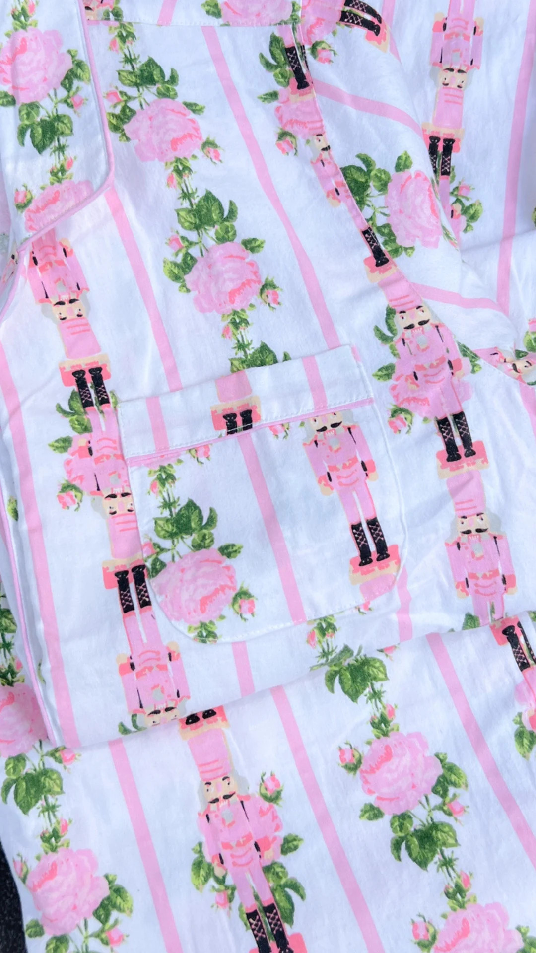 Pink Floral Nutcrackers Monogram Pajama Set SIZE MEDIUM - Etsy | Etsy (US)