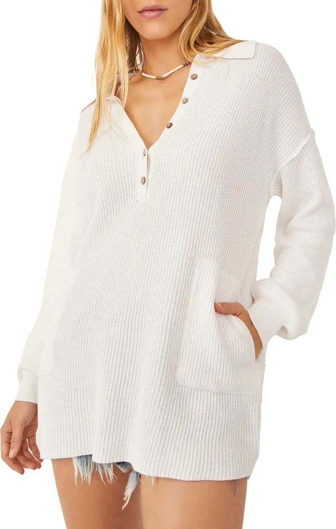 Picnic Linen & Cotton Sweater Dress | Nordstrom
