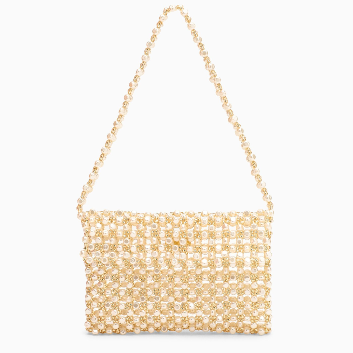 Mini borsa oro con perle | The Double F