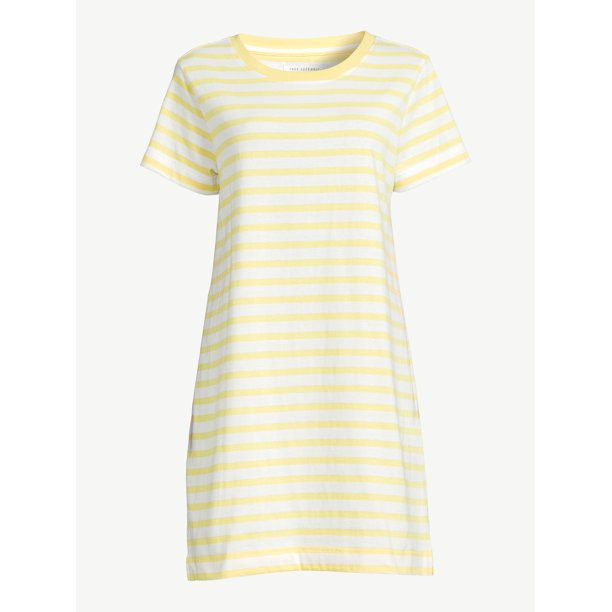 Free Assembly Women's Mini T-Shirt Dress with Short Sleeves - Walmart.com | Walmart (US)