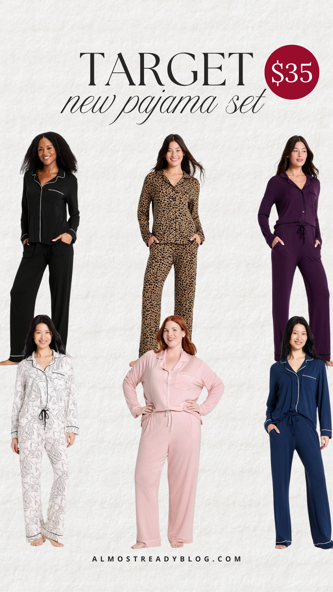 Cozy Target pajama sets for an easy night-in refresh. Soft, comfy styles in classic solids, feminine prints, and leopard, all around $35.

Target pajamas, women’s pajamas, pajama sets, cozy sleepwear, soft pajamas, button down pajamas, long sleeve pajamas, leopard pajamas, affordable pajamas, Target finds, Holiday gift ideas

#LTKmorningroutine #LTKOver40