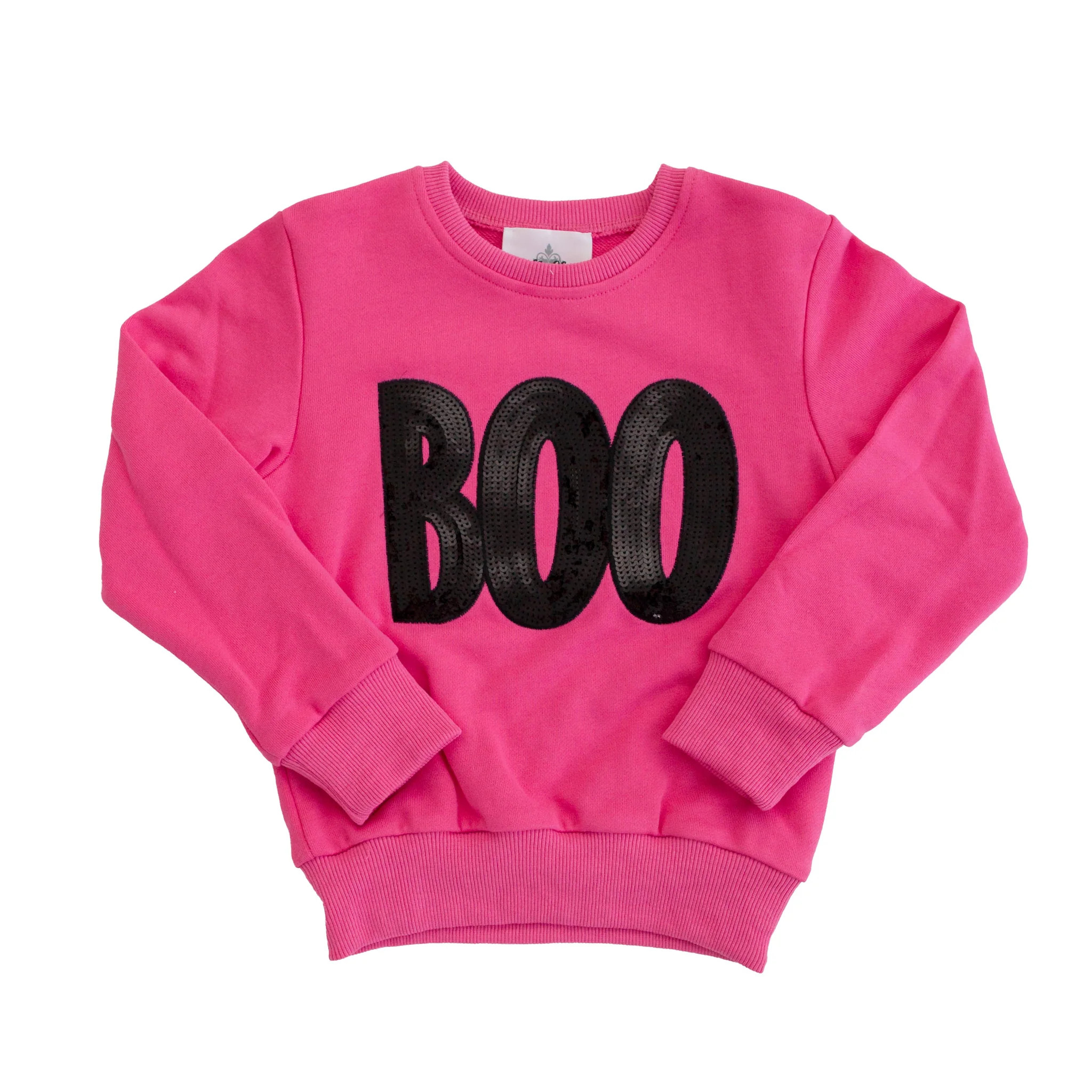 Hot Pink Boo Adult Sweatshirt | Belle Cher