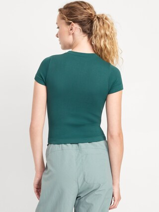 Fitted Seamless Ribbed T-Shirt | Old Navy (US)