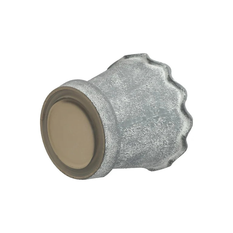 My Texas House Gray 8 inch Wave Planter Ceramic Pot for Indoor and Outdoor Use | Walmart (US)