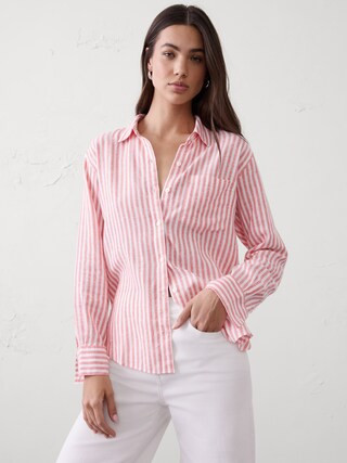 Perfect Linen-Blend Shirt | Banana Republic Factory