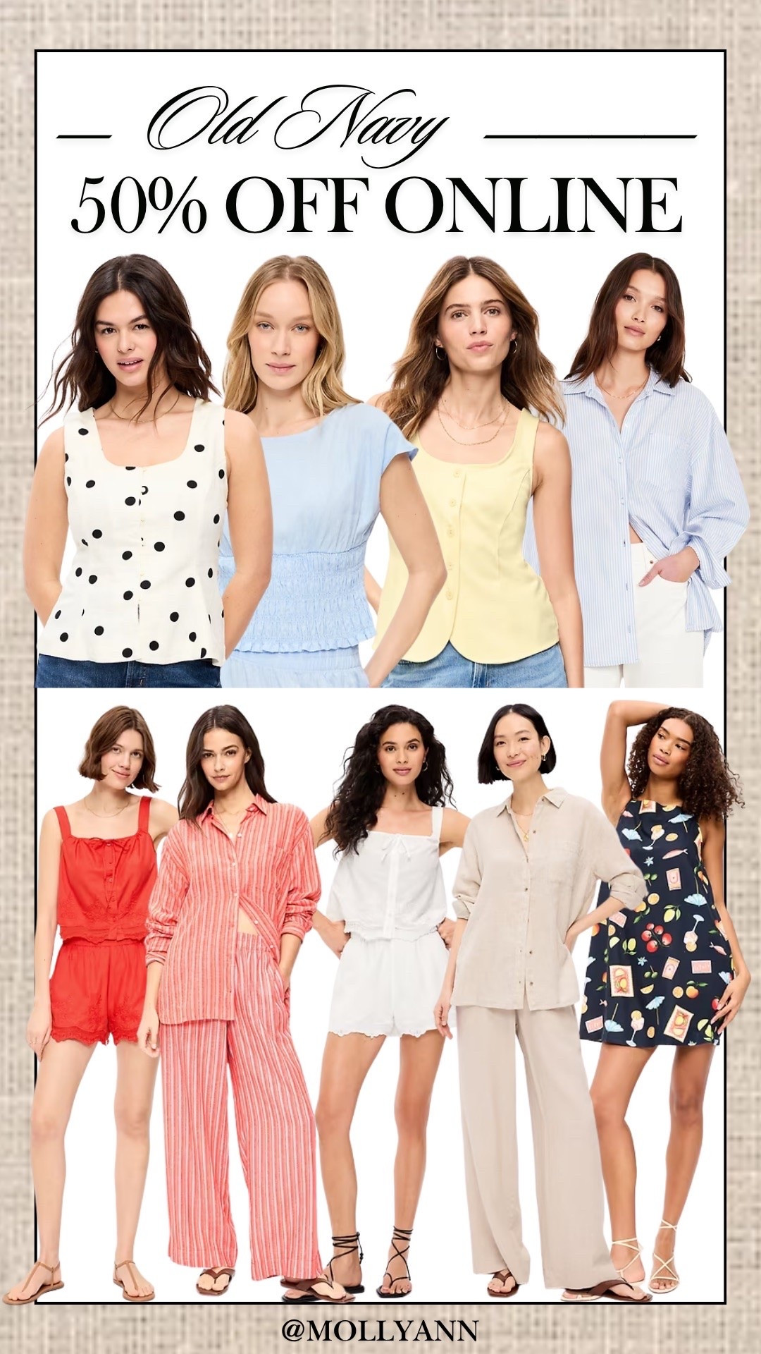 50% off of Old Navy website right now!!

#LTKSaleAlert #LTKSeasonal #LTKTravel