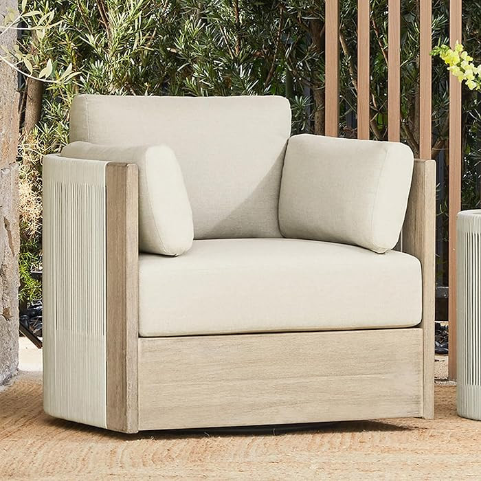 CHITA Boho Patio Rattan 360° Swivel Chair, Outdoor Wicker Furniture with 7.9″ Thickened Cushio... | Amazon (US)