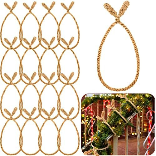 Zhengmy 16 Pcs 20 Inches Christmas Garland Ties Christmas Decorative Twist Ties for Banister Reus... | Amazon (US)