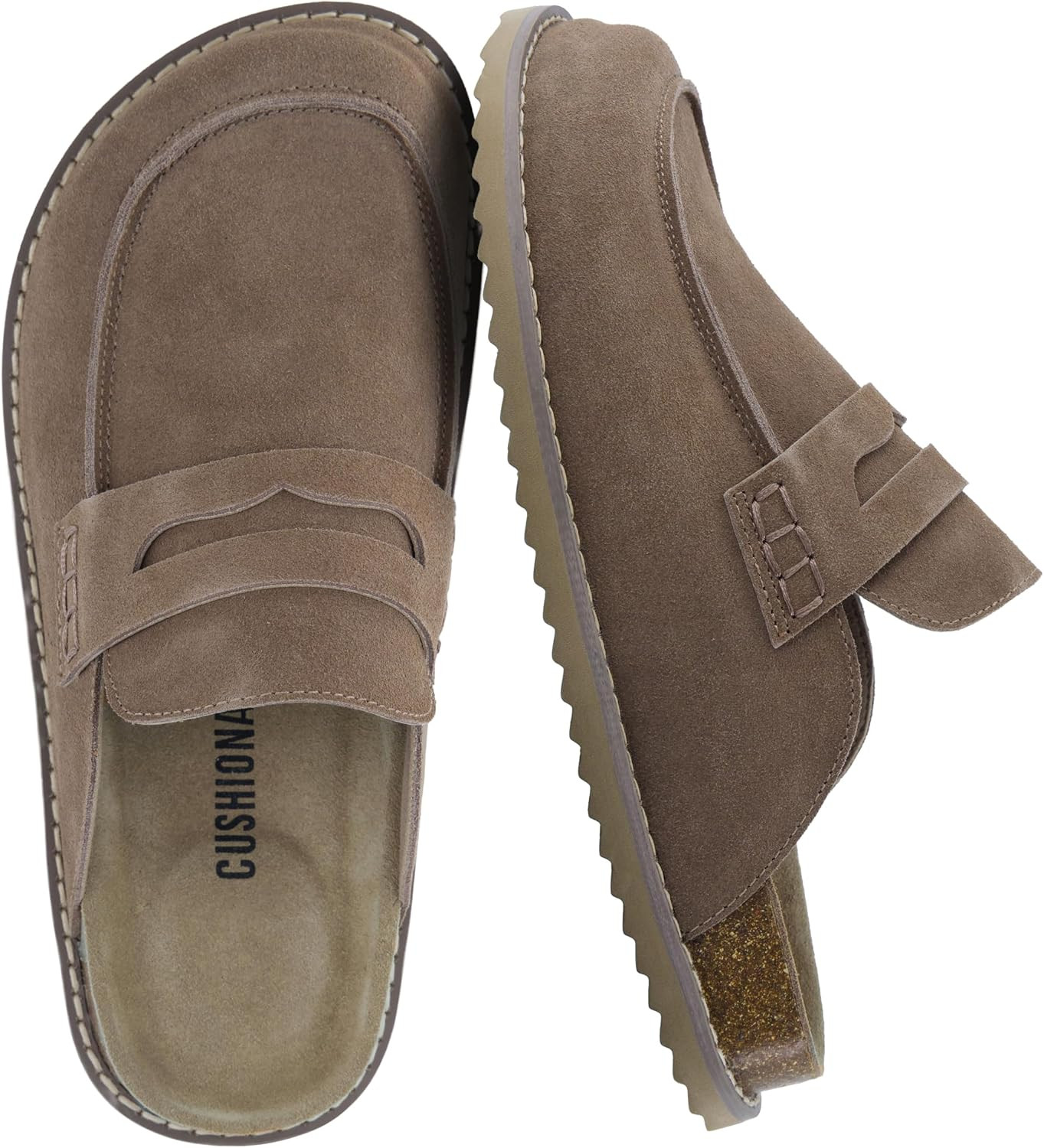 CUSHIONAIRE Zola Women’s Penny Clog Mule – Suede Slip-On with Memory Foam, Cork Footbed & Flexible Outsole | Amazon (US)