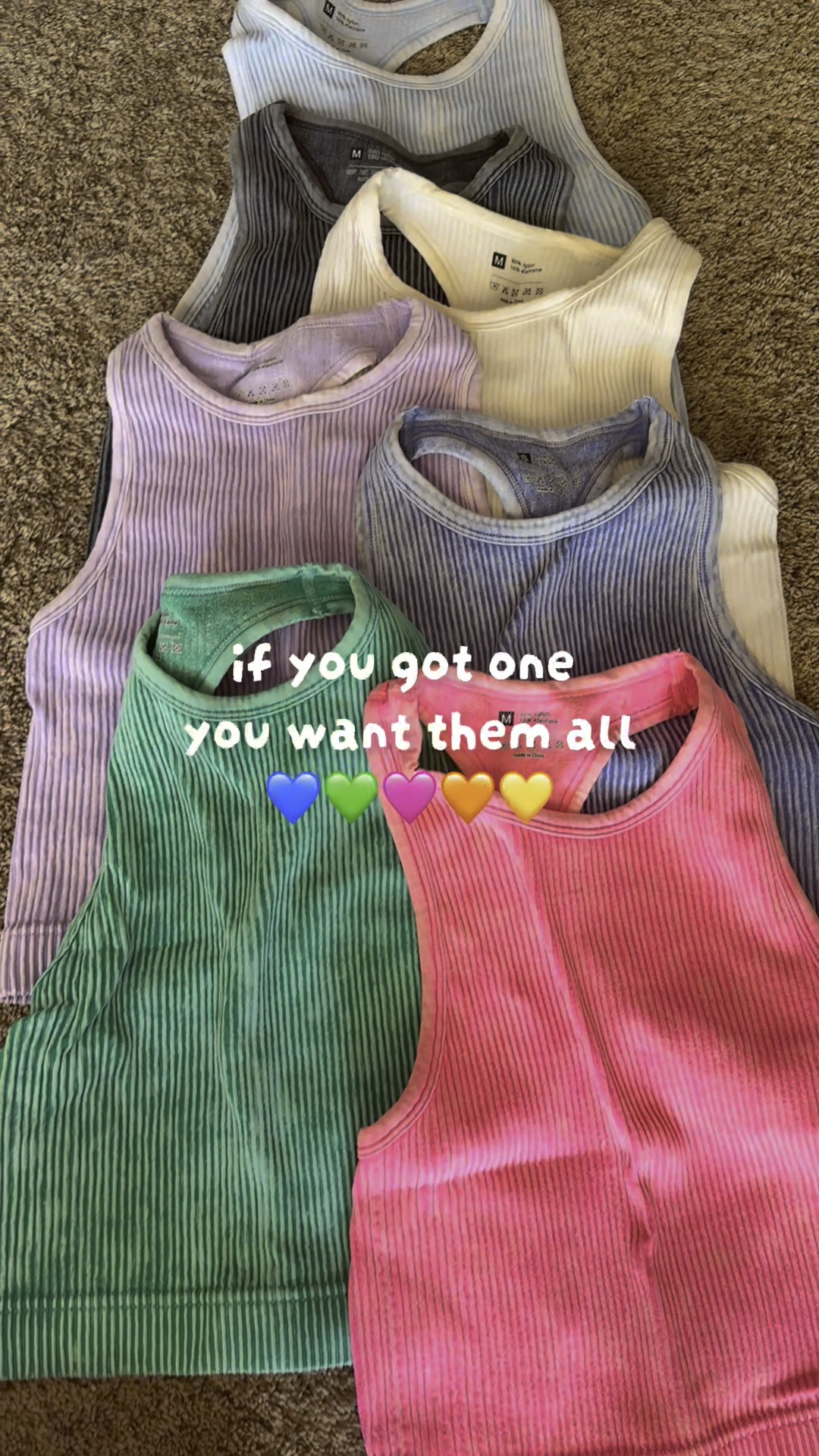 Perfect little ribbed tanks for layering or wearing by themselves ✨ The acid wash colors are so cute for summer, and I love that you can grab just one or stock up with the 5-pack.

Easy to pair with denim shorts, leggings, skirts, or under button-ups + cardigans.

#LTKfitnessgoals #LTKActive #LTKootd