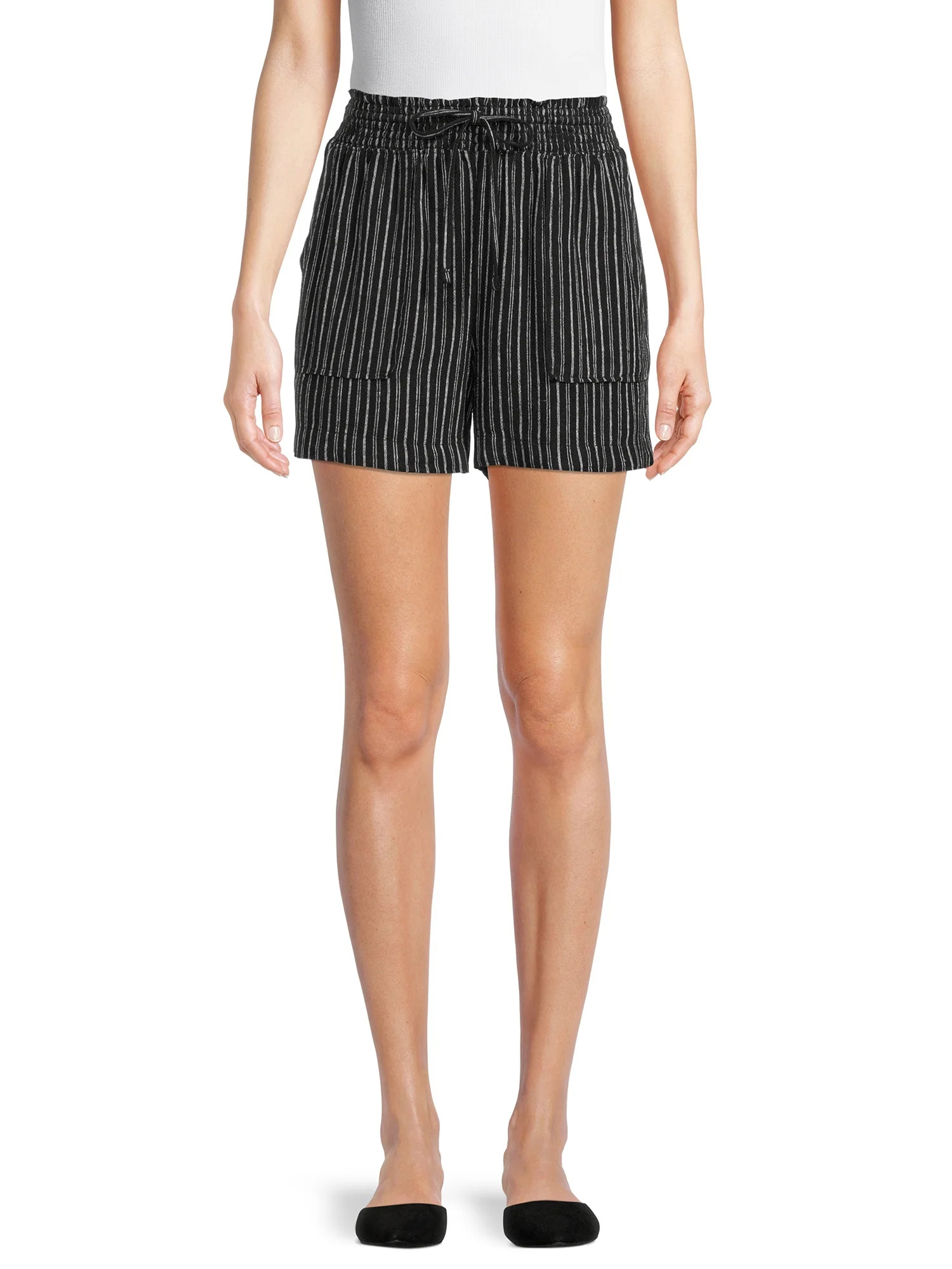 Time and Tru Women's Linen Shorts | Walmart (US)