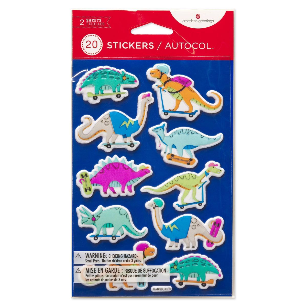 20ct Dinosaur Puffy Stickers | Target