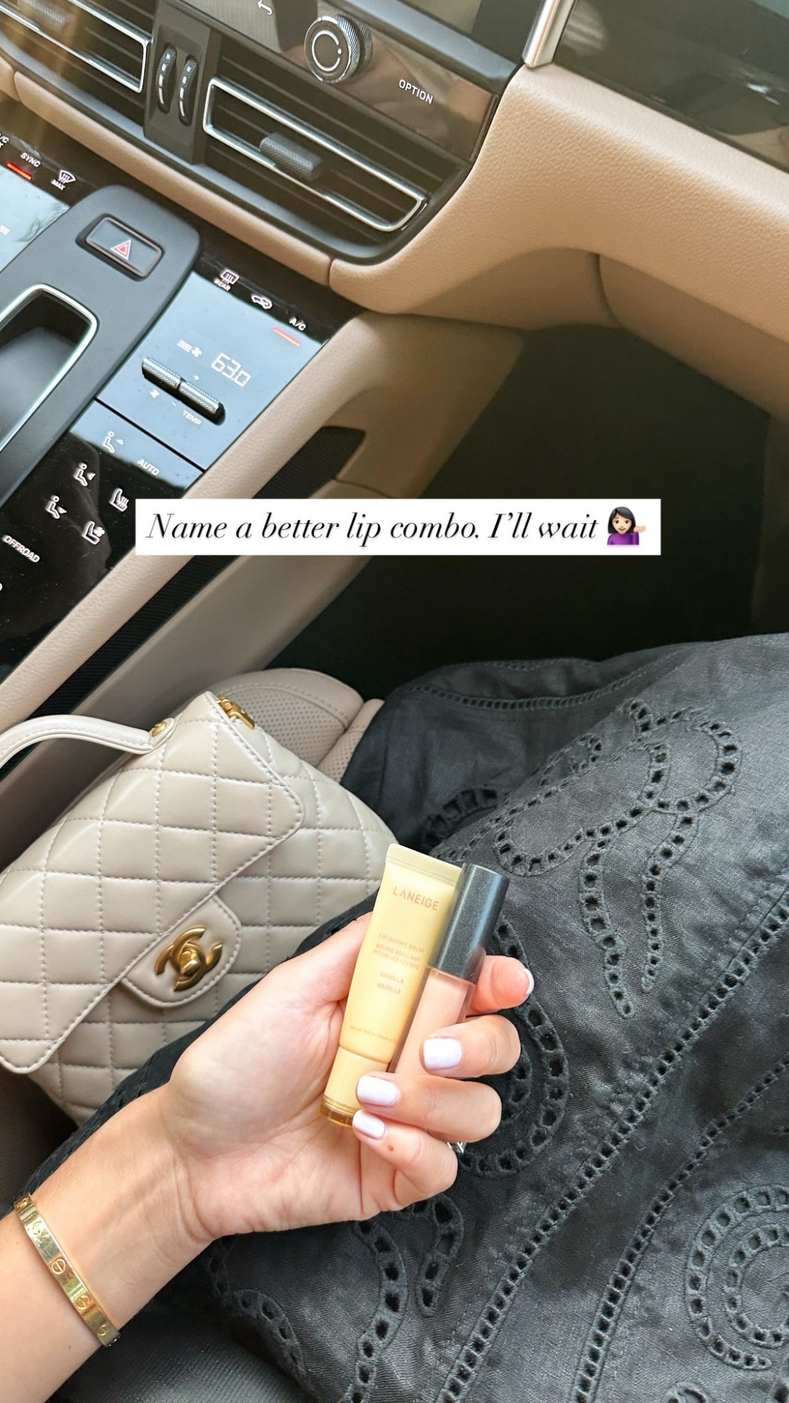 My lip combo. Lip balm, lip gloss, makeup, beauty, Chanel bag, nail color, nail polish. 

#LTKBeauty #LTKStyleTip #LTKSeasonal