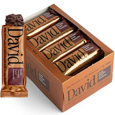 David Protein Bronze Double Chocolate Crunch High Protein Bars - 20g Protein - 12ct | Target