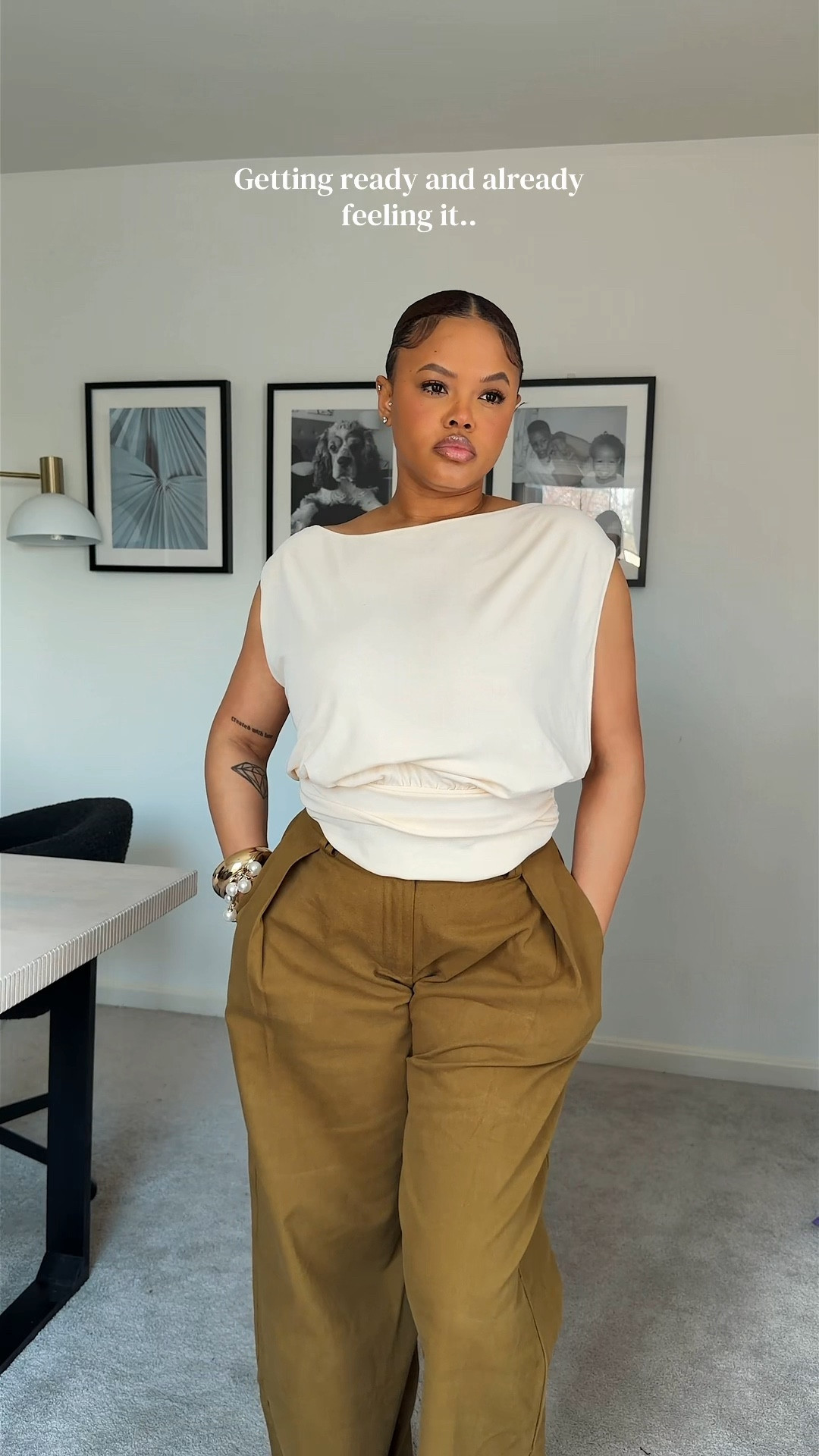 Spring is literally about to be my favorite! The sun is out later and I couldnt be more happier🫶🏽 pants: gaui

#LTKootd #LTKU #LTKMidsize