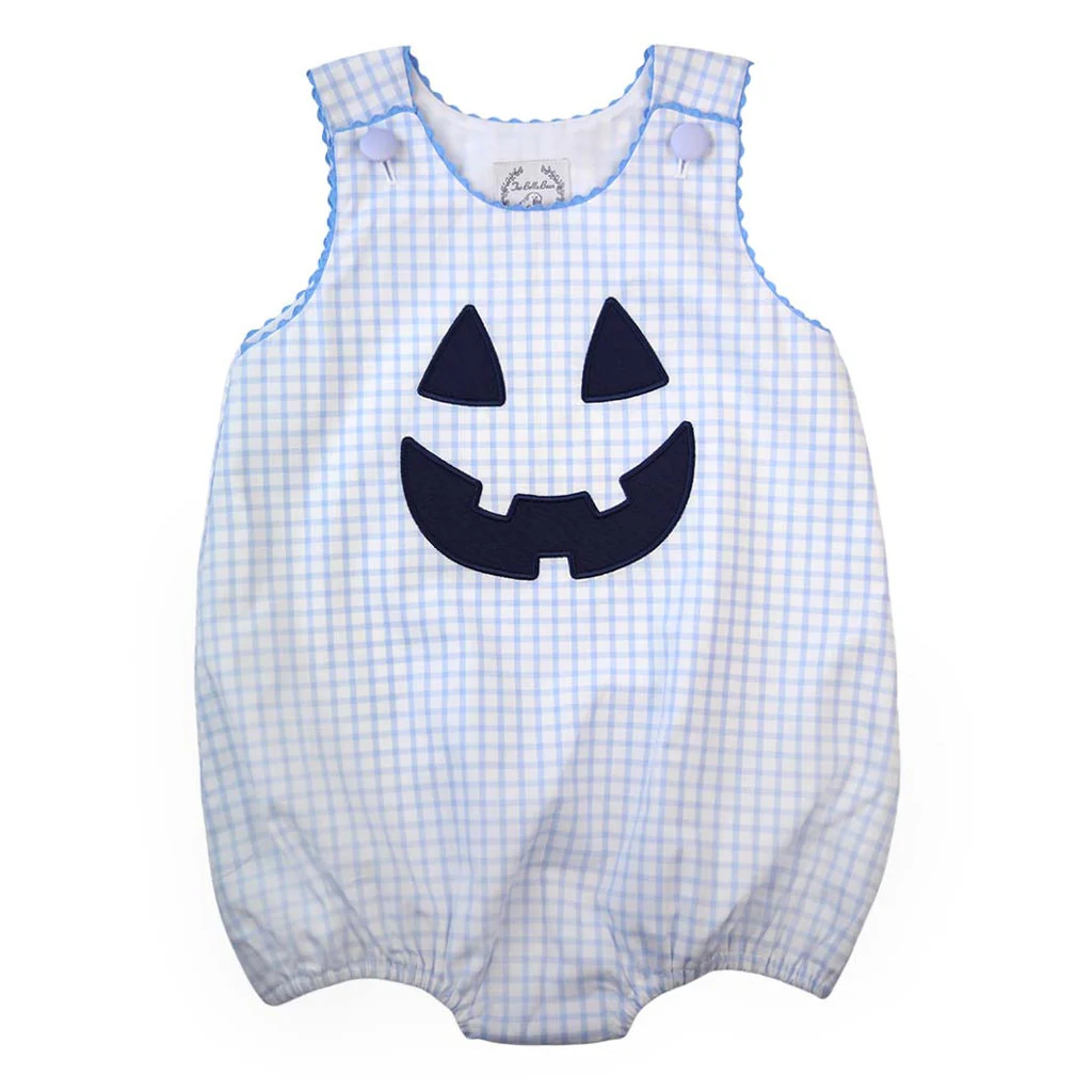 Blue Boo-Tastic Jack-O-Lantern Bubble | The Bella Bean
