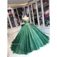 Green Ballgown - Glitter Dress Sparkly Evening Dress Prom | Etsy (US)