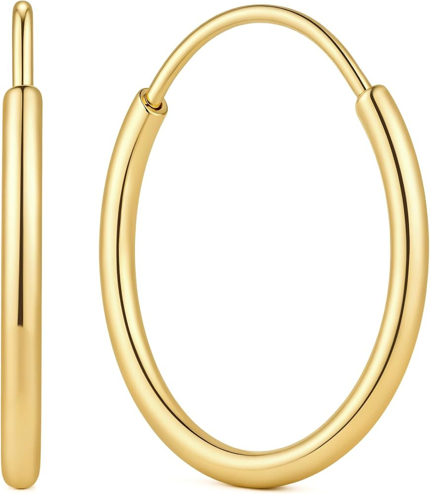 Gold Earrings for Women 14K Gold Hoop Earrings for Women | Amazon (US)
