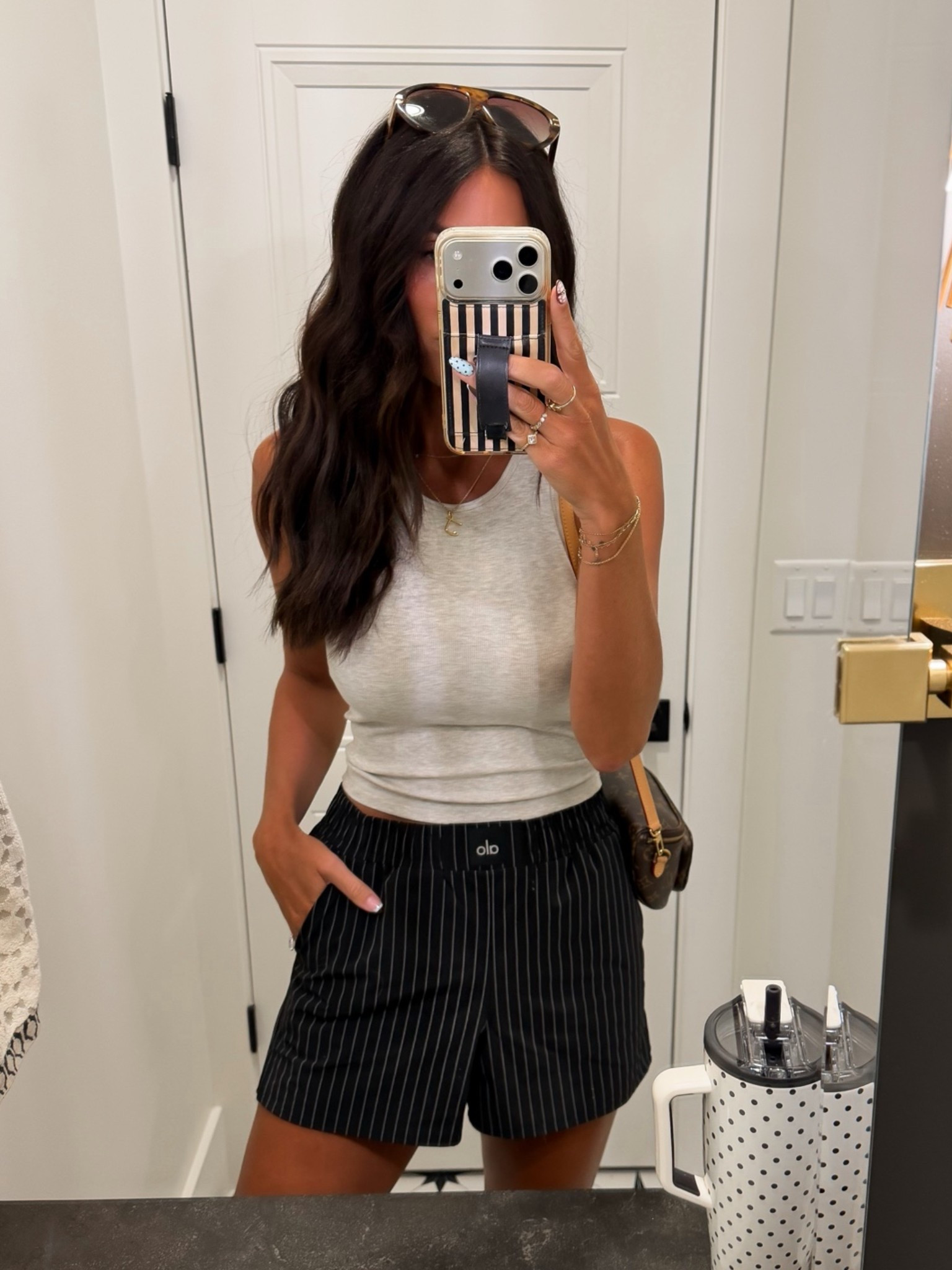Alo pinstripe shorts size small

#LTKootd #LTKgrwm