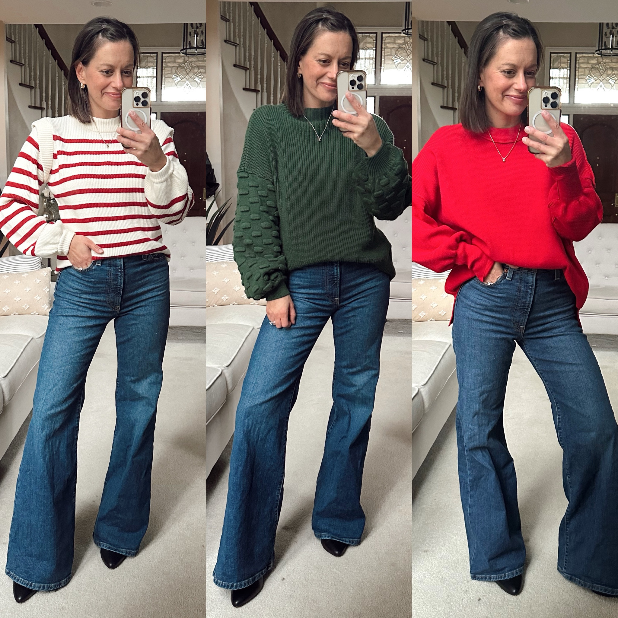 Amazon holiday sweaters! All run true to size- wearing a small in all 3!



#LTKSeasonal #LTKOver40 #LTKHoliday