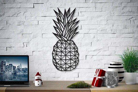 Pineapple  wall art ,  Geometric  Pineapple, Pineapple wall hanging , Pinneaple  decor - Wall Art... | Etsy (US)
