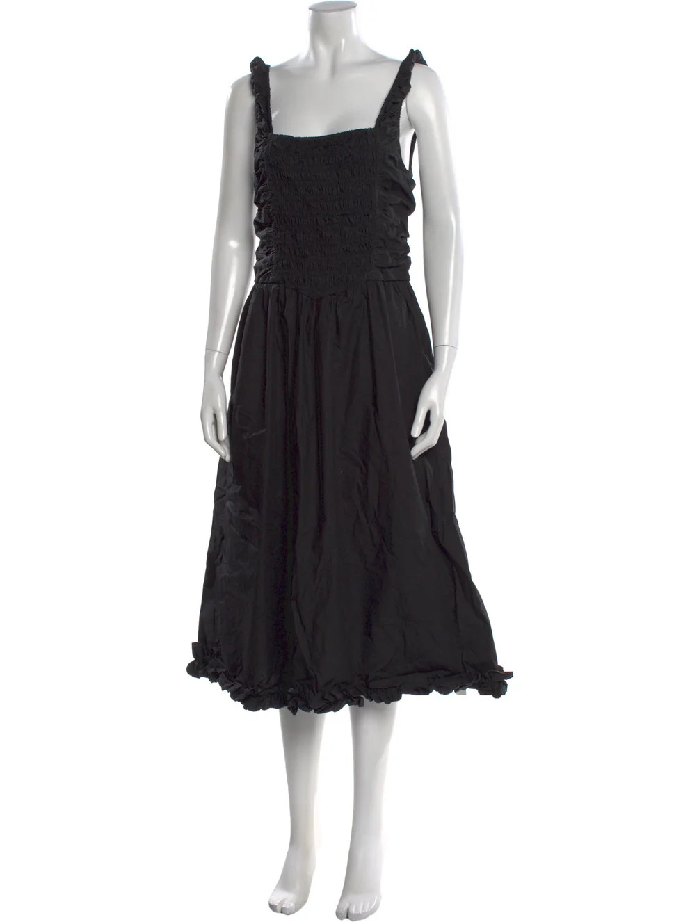 Square Neckline Midi Length Dress | The RealReal