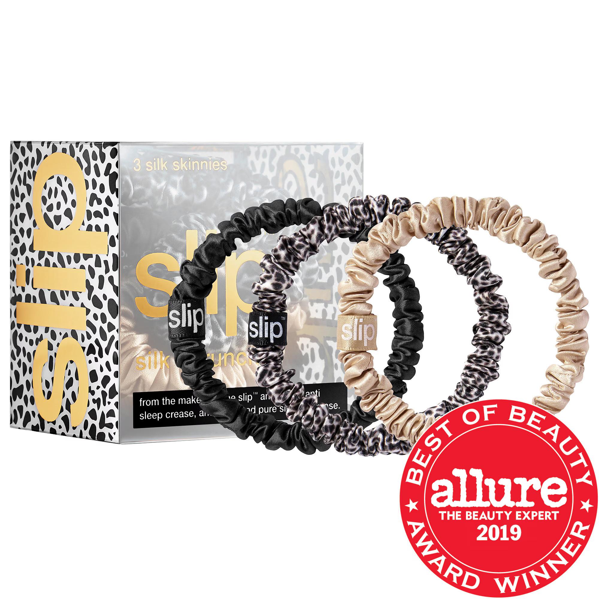 Small Slipsilk™ Scrunchies Leopard, Black, Caramel 3 pack | Sephora (US)