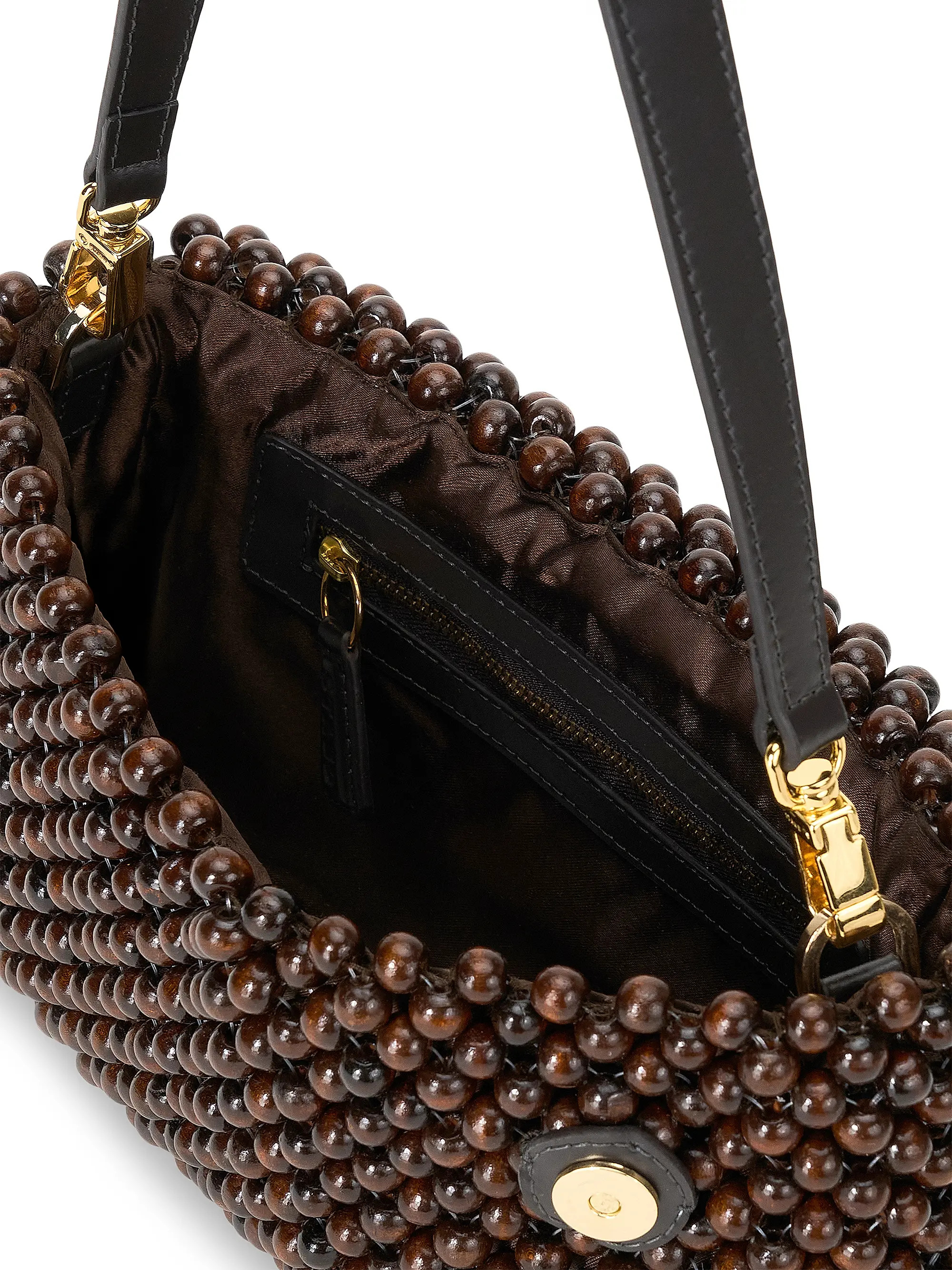 Staud Timmy Beaded Wood Shoulder Bag | Saks Fifth Avenue | Saks Fifth Avenue