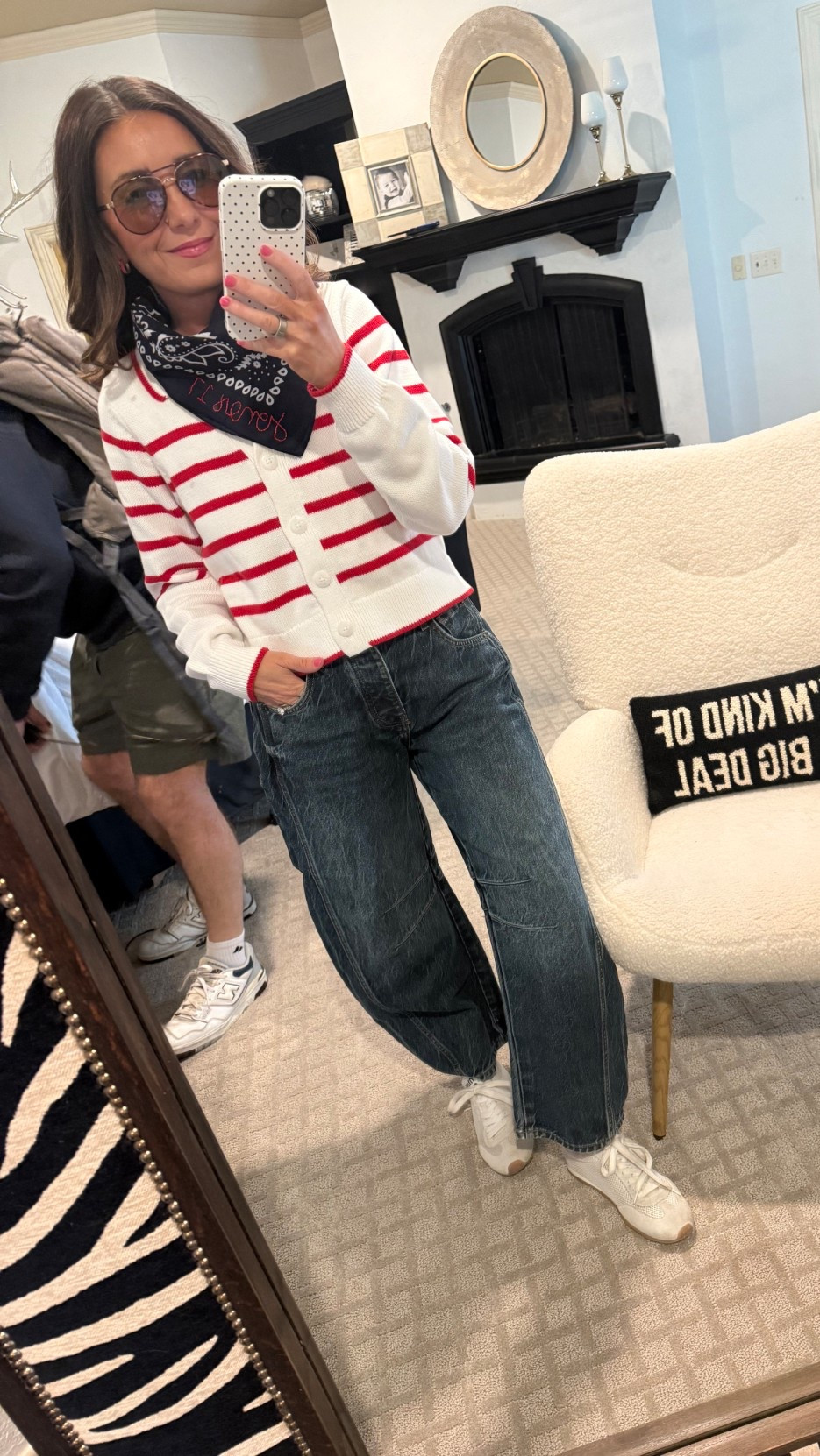 ❤️🤍❤️🤍

Sweater: small
Tee: petite 
Jeans: 25

Miu Miu
Miu Miu sneakers
Free people
Free people jeans
Striped cardigan
Splendid
Bandana scarf
Gameday
Gameday outfit
Soccer mom
Casual outfit
Saturday outfit 

#LTKootd #LTKdayinmylife #LTKmomlife