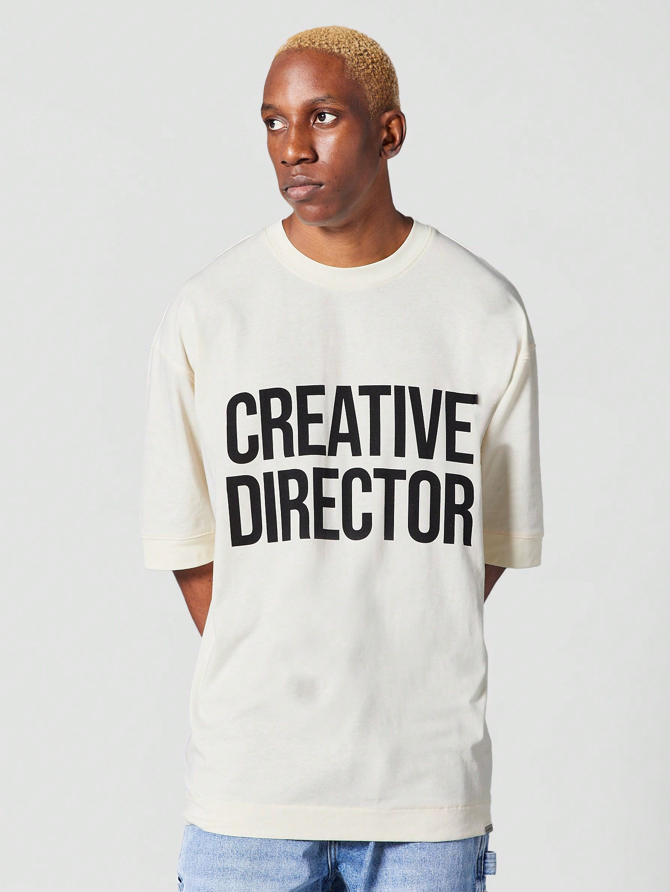 SUMWON Oversized Fit Tee With Front Graphic Print | SHEIN