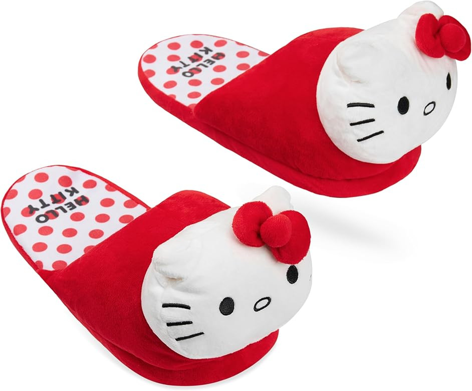 Hello Kitty Women's 3D Slippers, Cozy Non Slip Indoor Slippers - Gift for Her | Amazon (US)