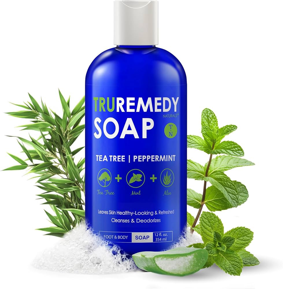 Truremedy Naturals 12 oz Tea Tree Oil Body Wash - Invigorating Tea Tree Soap with Peppermint, Alo... | Amazon (US)