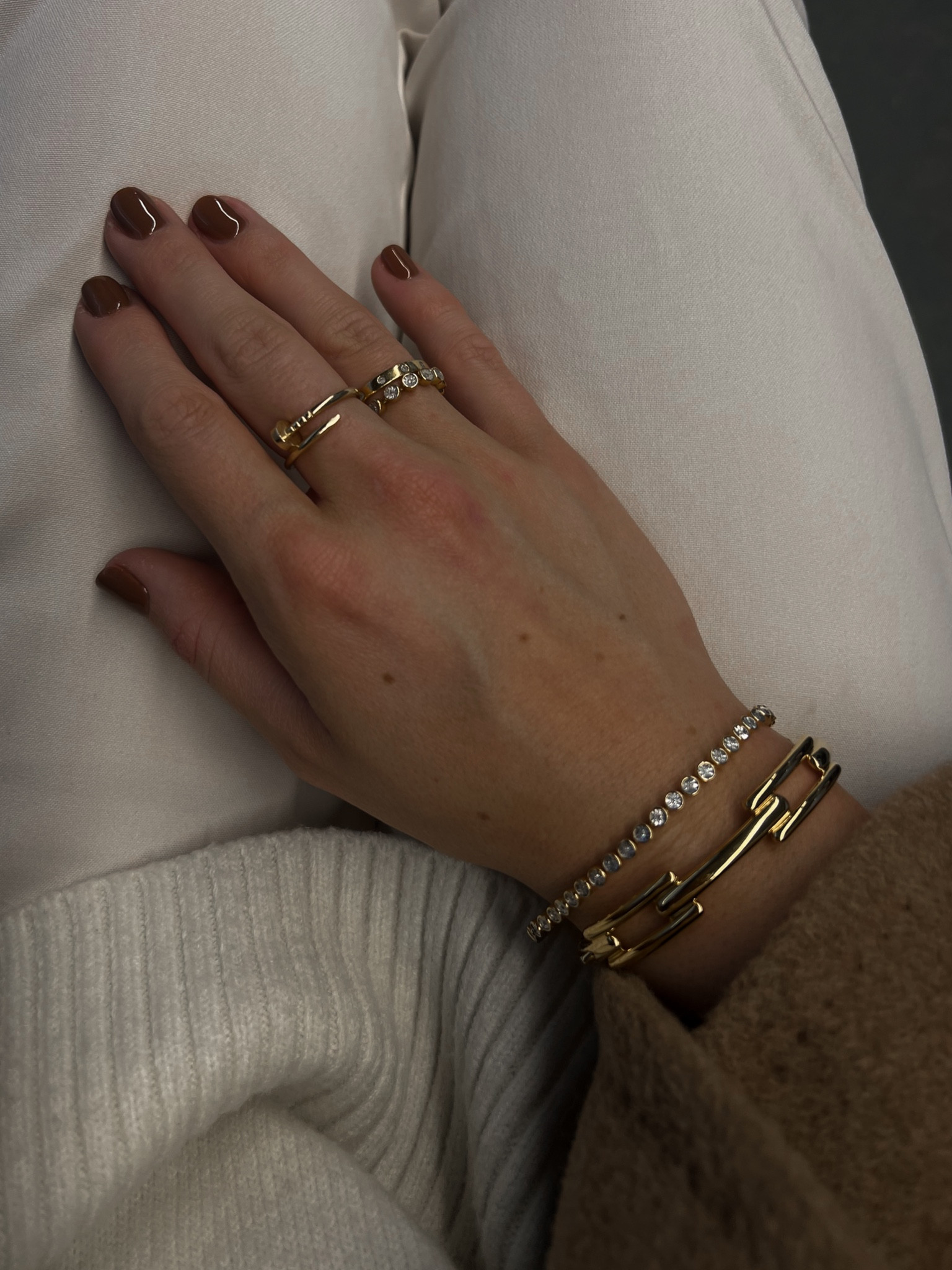 New in jewellery love this tennis bracelet and link bangle 

#LTKstyletip