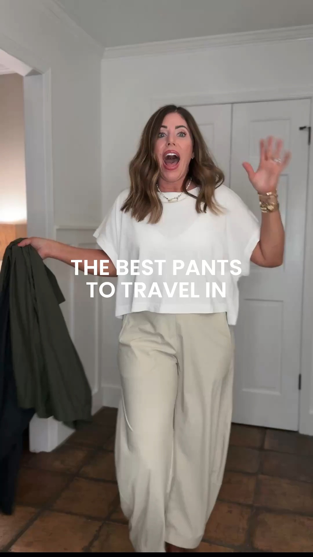 The best travel Pants! They are a look for less to a $300 pair but these are under $35 
I sized up to a large. I have them in three colors you can dress them up or down. Wear them to work run all your errands ball games, travel, and so much more 


Denim shirt- large
Tank- medium
White oversized tee-medium

￼

#LTKOver40 #LTKSaleAlert #LTKootd
