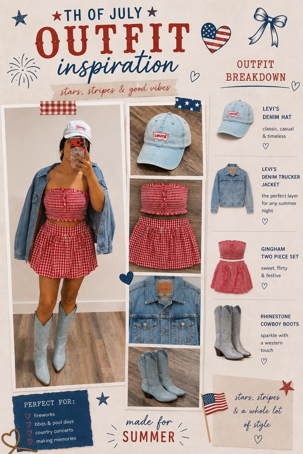 Such a cute and trendy look for whatever plans you have for the 4th!

#LTKgrwm #LTKootd #LTKSeasonal