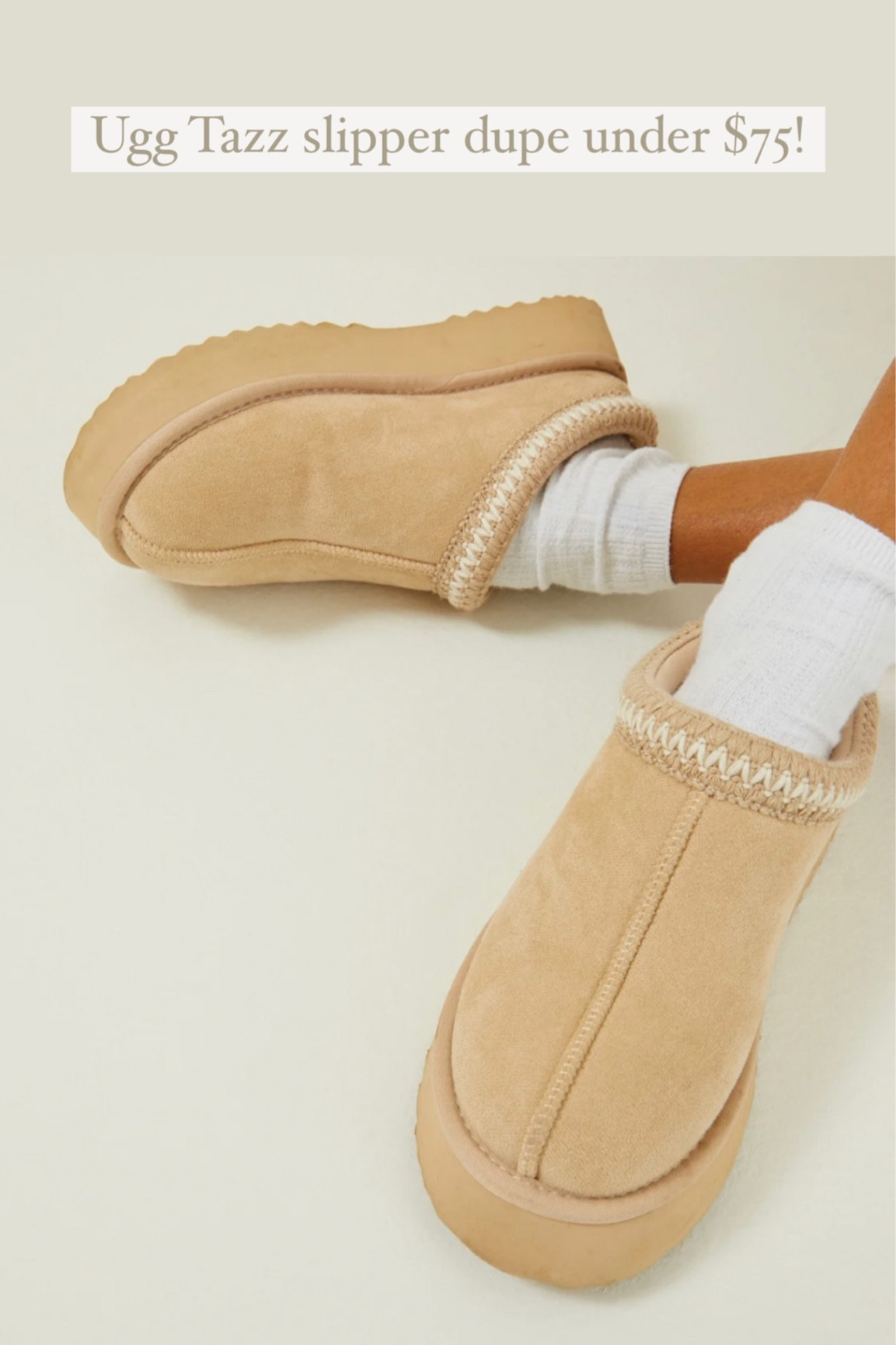 Best dupe for Ugg Tazz in Mustard Seed! 🧸🫶🏻🤎🍂 under $75, run!! #uggtazz #uggtazzdupe #uggtazzmustardseed #altardstate 

#LTKGiftGuide #LTKshoecrush #LTKfindsunder100