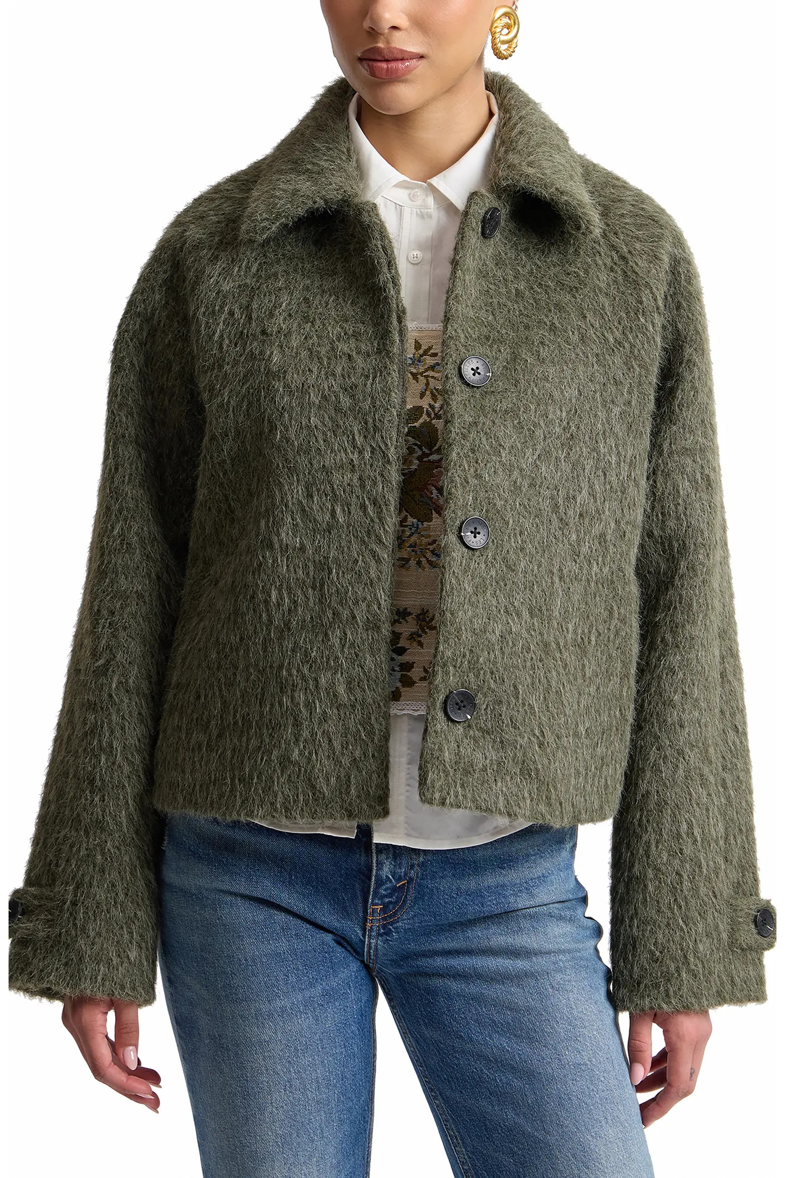 Crop Woolly Jacket (Women) | Nordstrom | Nordstrom