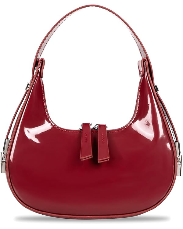 Women's Crescent Shoulder Bags, 90s fashion hobo crescent handbags, Underarm shoulder bag, (red b... | Amazon (US)
