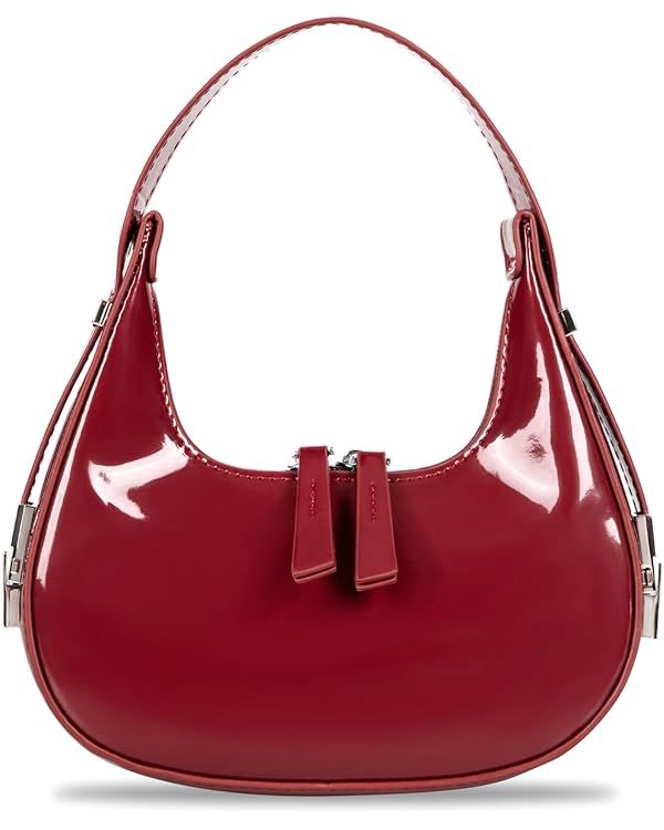 Women's Crescent Shoulder Bags, 90s fashion hobo crescent handbags, Underarm shoulder bag, (red b... | Amazon (US)